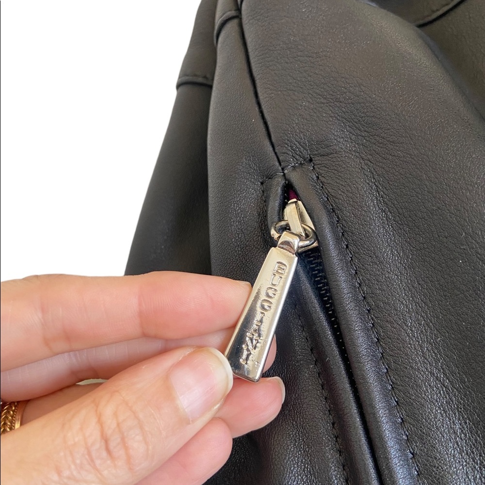 Marco Buggiani Leather Drawstring Bag - image 6